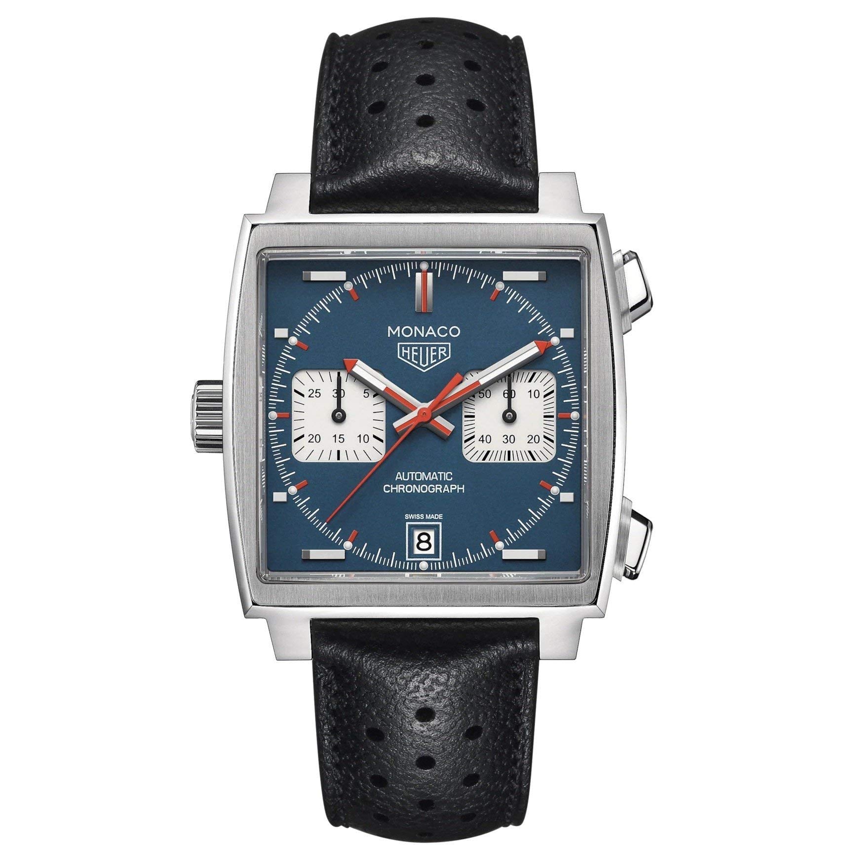 Tag Heuer orologio Monaco Calibre 11 automatico Blue dial 39mm CAW211P.FC6356