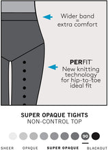 
                        
                          Load image into Gallery viewer, HUE Women's Super Opaque Sheer to Waist Tights
                        
                      