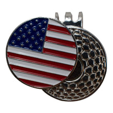 
                        
                          Cargar imagen en el visor de la galería, DA VINCI Magnetic Golf Hat Clip with 1 Inch Embossed Patriotic Metal Golf Ball Marker - JOY2ESpree
                        
                      