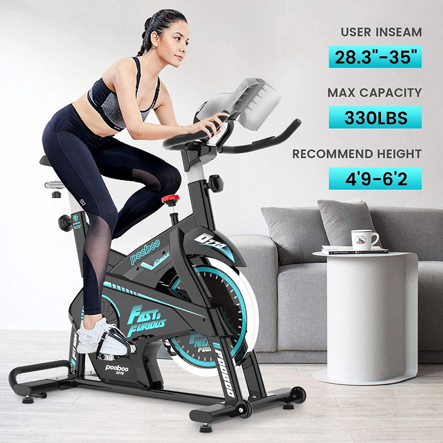 Afully Indoor Cycling Bike, Exercise Bikes Magnetic Resistance Stationary Bike - JOY2ESpree