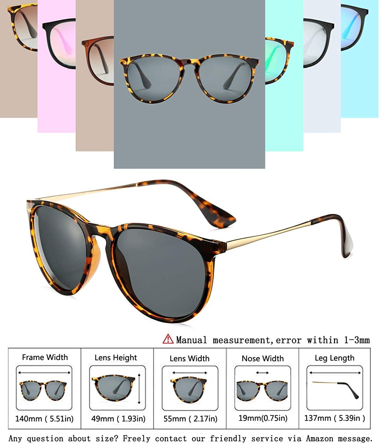 SUNGVG Polarized Sunglasses for Women Classic Round Retro Sun Glasses - JOY2ESpree