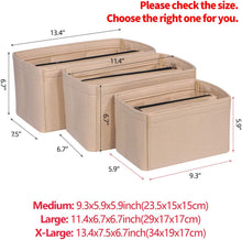 
                        
                          Cargar imagen en el visor de la galería, Felt Insert Bag Purse Organizer, Felt Bag Organizer,women purse handbag bag,Handbag Tote Bag in for Speedy Neverfull Longchamp Medium
                        
                      