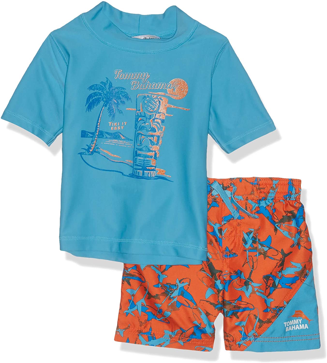 Tommy Bahama Boys' Rashguard and Trunks Swimsuit Set