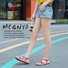 
                        
                          Muat gambar ke penampil Galeri, MEGNYA Women's Comfortable Walking Sandals with Arch Support Waterproof for Walking/Hiking/Travel/Wedding/Water Spot/Beach
                        
                      