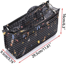 
                        
                          Load image into Gallery viewer, BTSKY New Printing Handbag Organizers Inside Purse Insert-High Capacity 13 Pockets Bag Tote Organizer with Handle Peacock Flower
                        
                      