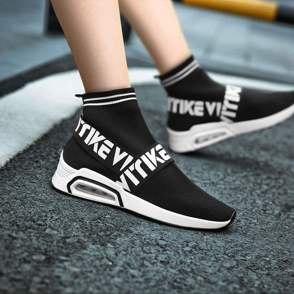 Women's Walking Shoes Running Shoes Socks Platform Fashion Mesh Sneakers Air Cushion Athletic Gym Casual Loafers Dance Hip-hop Shoes