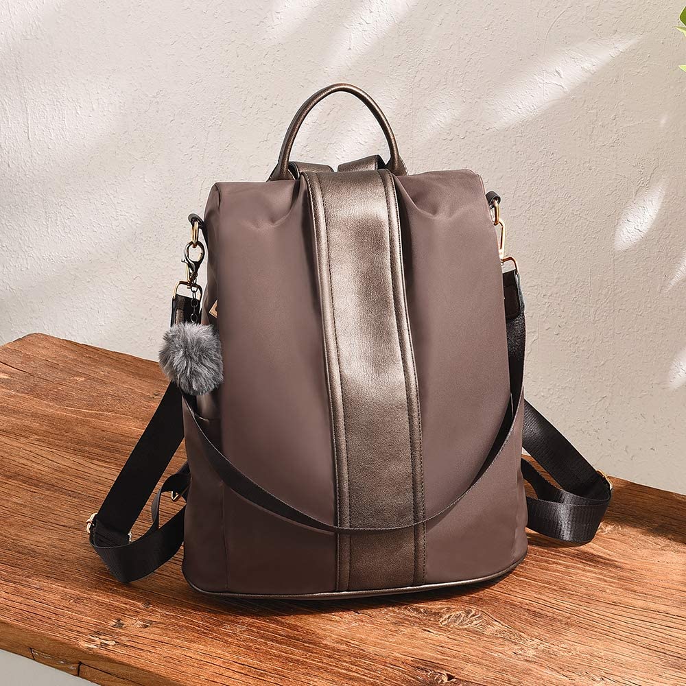 Women Backpack Purse Waterproof Nylon Anti-theft Rucksack Lightweight Shoulder Bag
