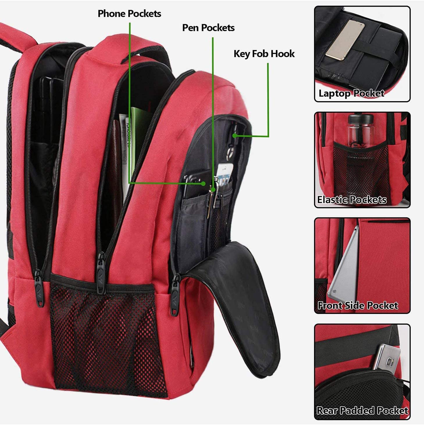 Matein Travel Laptop Backpack, Business Anti Theft Slim Durable Laptops Backpack