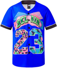 
                        
                          Muat gambar ke penampil Galeri, MOLPE 90s Hip Hop Clothing for Men and Women, Unisex Bel Air 23 Baseball Jersey, Mens Printed Urban Shirts for Party
                        
                      