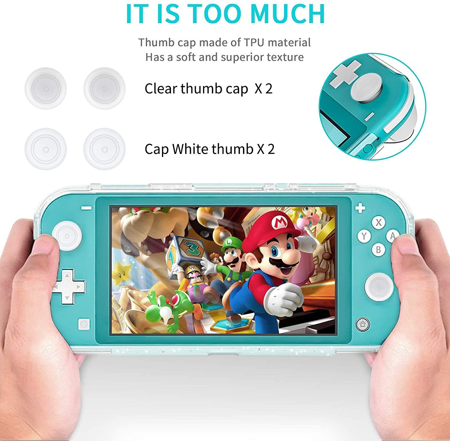 DLseego Carrying Case for Nintendo Switch lite, Newest Design Portable Travel Carrying Case 4 in 1 Accessories Kit with 1 Pcs Glitter case - JOY2ESpree