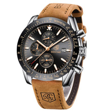 
                        
                          Muat gambar ke penampil Galeri, BENYAR Chronograph Mens Watch Quartz Movement 30M Waterproof | Leather Watch Strap
                        
                      