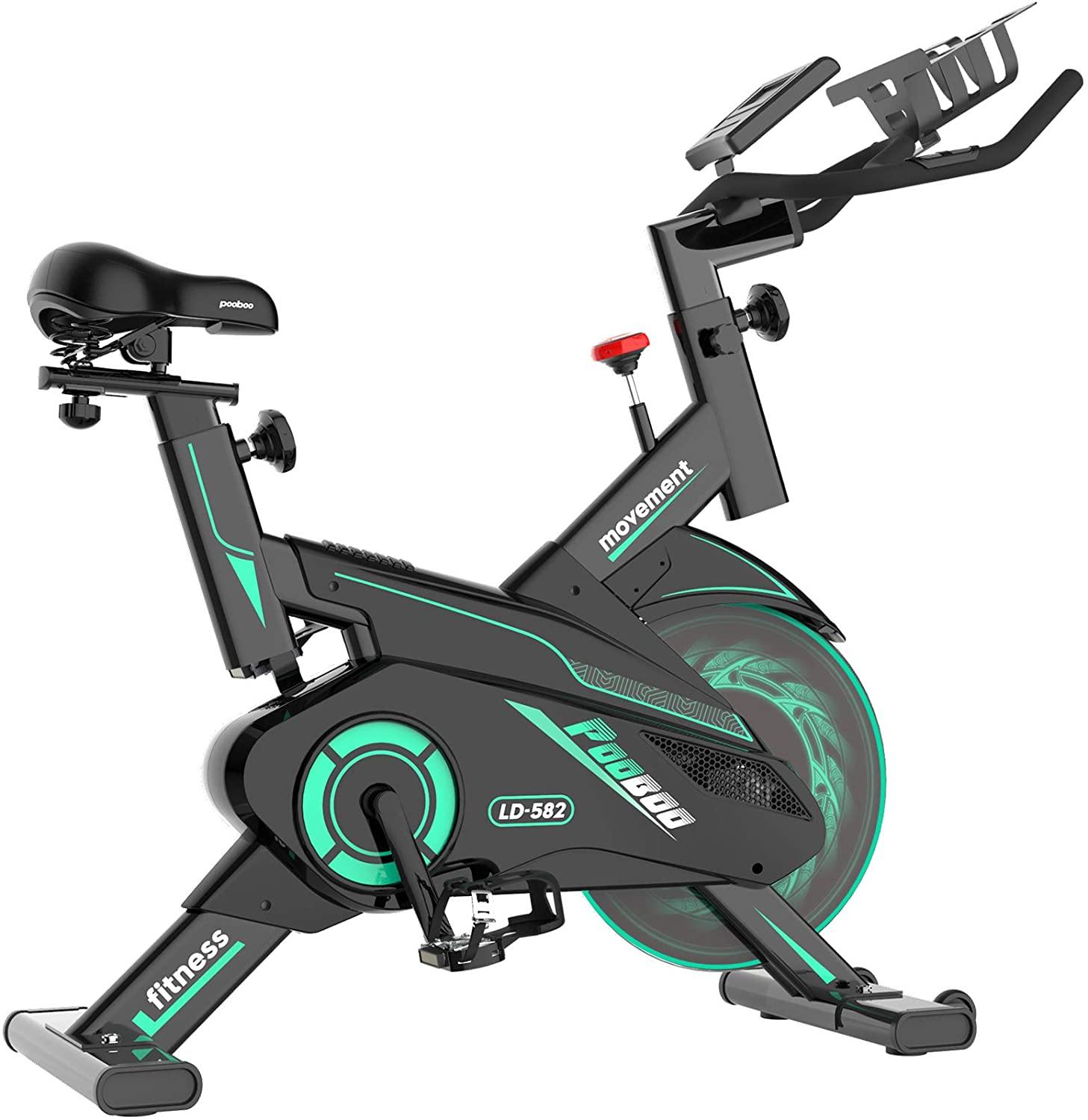 pooboo Exercise Bike, Indoor Cycling Bike Stationary Belt Drive - JOY2ESpree