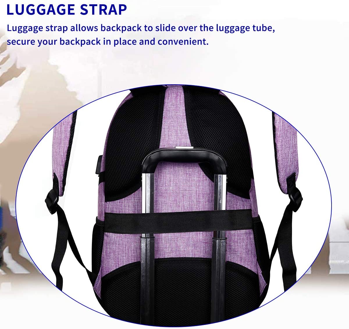 SHRRADOO Durable Anti Theft Laptop Backpack Travel Backpacks Bookbag