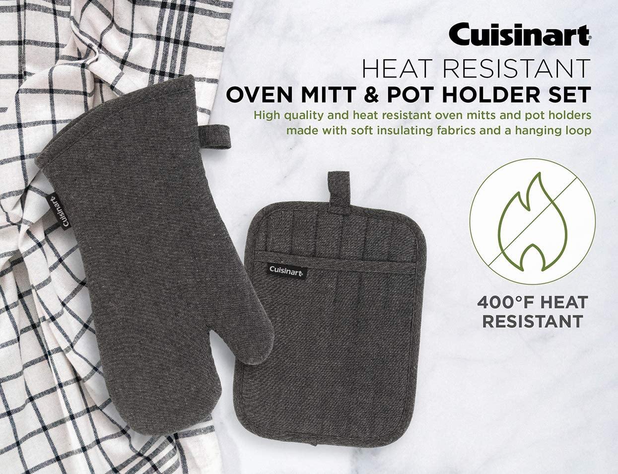 Cuisinart Chambray Neoprene Mini Oven Mitts, 2 Pack – Heat Resistant to 400 F . - JOY2ESpree