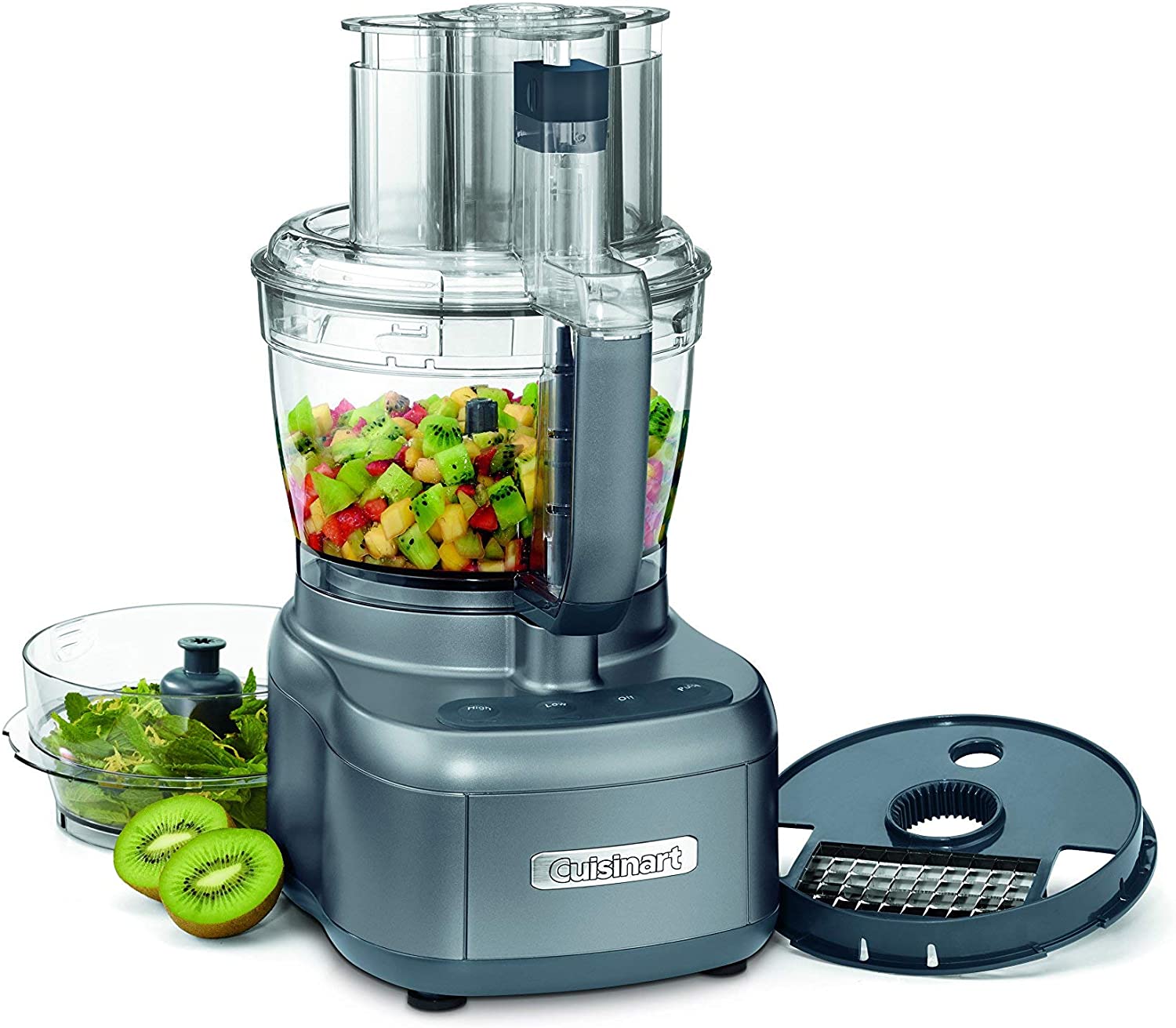 Cuisinart FP-13DSV Elemental 13 Cup Food Processor and Dicing Kit, Silver (Renewed) (Renewed) - JOY2ESpree