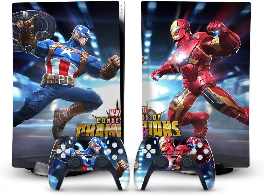 Mmoptop PS5 Skin SPI-der-Man for Playstation 5 Disc Edition with Console and Dualsense Controller Full Set - JOY2ESpree