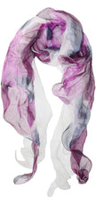 
                        
                          Load image into Gallery viewer, Double Layer Silk scarf, Floral Ruffle Silk Scarf, Summer scarf
                        
                      
