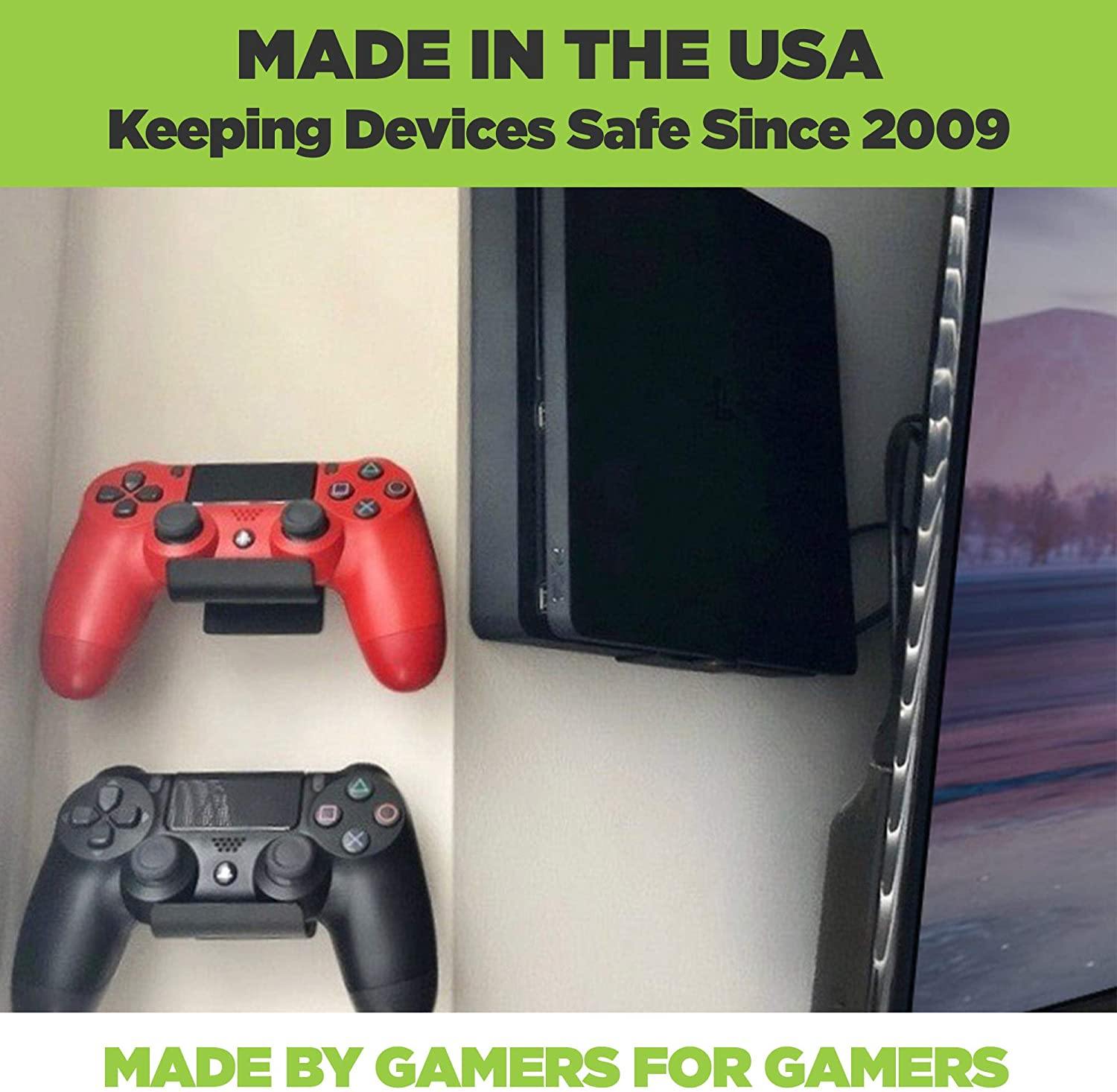 HIDEit 4 Original PS4 Wall Mount and (2) Controller Wall Mounts (PlayStation 4 Original Bundle) - JOY2ESpree