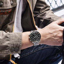 
                        
                          Muat gambar ke penampil Galeri, BENYAR Chronograph Mens Watch Quartz Movement 30M Waterproof | Leather Watch Strap
                        
                      