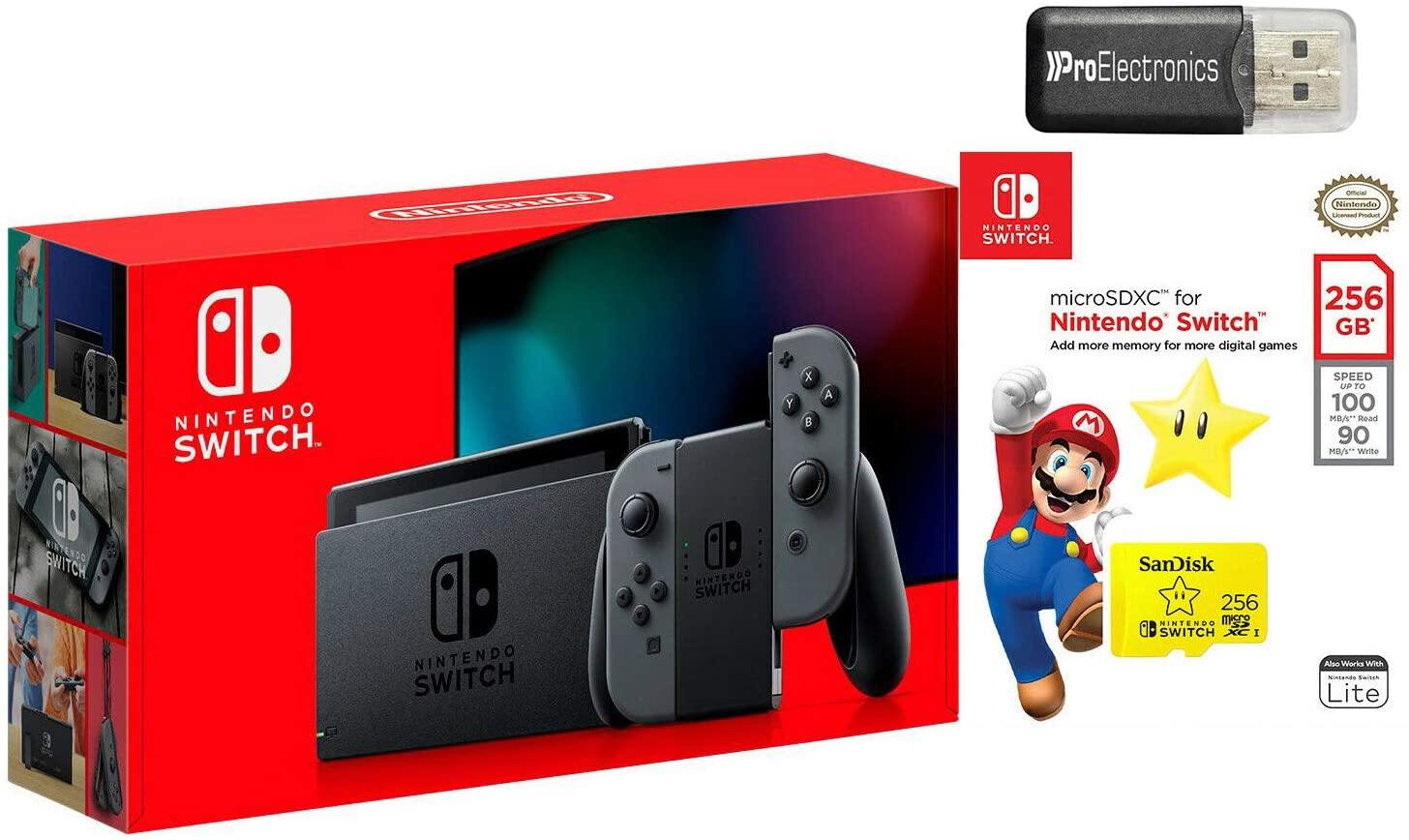 Nintendo Switch Animal Crossing: New Horizons with Sandisk 256GB MicroSD Card and MicroSD Card Reader Bundle - JOY2ESpree