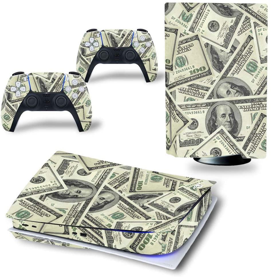 Decals Cover Whole Body Skin Protector for PS5 Playstation 5 Console Wrap Sticker Skin with 2 Wireless DualSense Controller Decal - JOY2ESpree