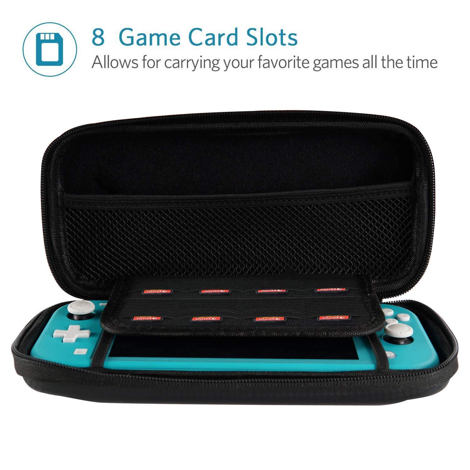 CoBak Carrying Case for Nintendo Switch Lite - with 1 Screen Protector, 1 Grip Case and 4 Thumb Grip Caps. - JOY2ESpree