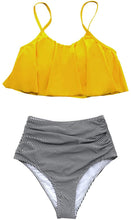 
                        
                          Muat gambar ke penampil Galeri, CUPSHE Women's High Waisted Falbala Bikini Set
                        
                      