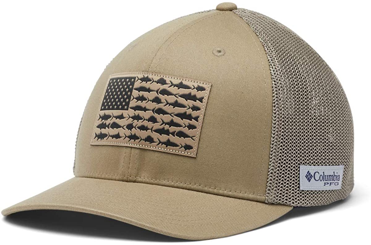 Columbia Unisex-Adult PFG Mesh Fish Flag Ball Cap