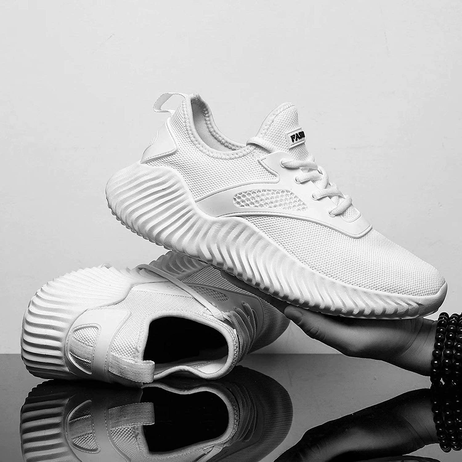 KEEZMZ Men's Running Shoes Fashion Breathable Sneakers Mesh Soft Sole Casual Athletic Lightweight