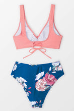 
                        
                          Load image into Gallery viewer, CUPSHE Women's Bikini Swimsuit Floral Print Lace Up Two Piece Bathing Suit
                        
                      