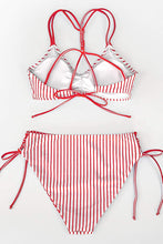 
                        
                          Load image into Gallery viewer, CUPSHE Women's Back Braided Straps Reversible Bottom Strappy Lace Up Bikini Sets
                        
                      