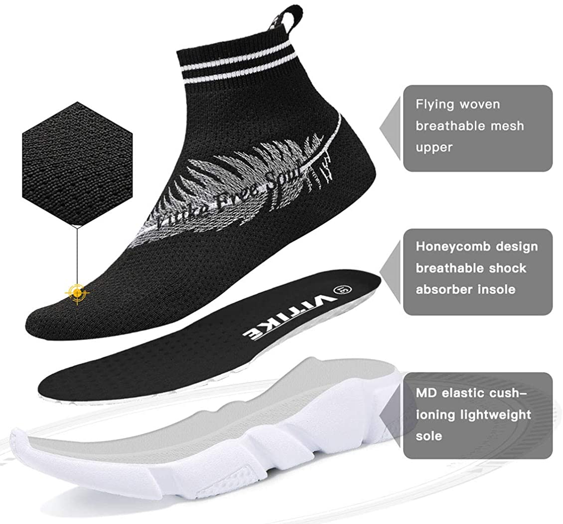 Women's Walking Shoes Running Shoes Socks Platform Fashion Mesh Sneakers Air Cushion Athletic Gym Casual Loafers Dance Hip-hop Shoes