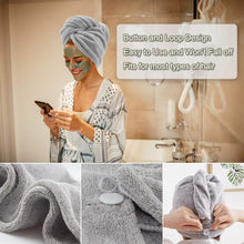
                        
                          Load image into Gallery viewer, Vinker 3 Pack Hair Towel Wrap, Microfiber Quick Drying Hair Towels, Bath Dryer Caps, Bath Hair Drying Towel, Quick Dryer Hat for Women Girls
                        
                      