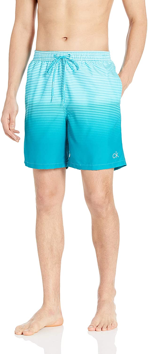 Calvin Klein Men's 7 Inch Elastic Waist Quick Dry Swim Trunk