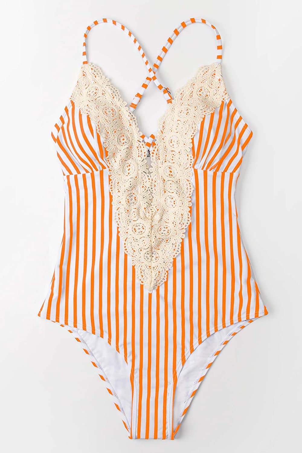 CUPSHE Fashion Women's Ladies Vintage Lace Bikini Sets Beach Swimwear Bathing Suit