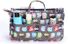 
                        
                          Load image into Gallery viewer, BTSKY New Printing Handbag Organizers Inside Purse Insert-High Capacity 13 Pockets Bag Tote Organizer with Handle Peacock Flower
                        
                      