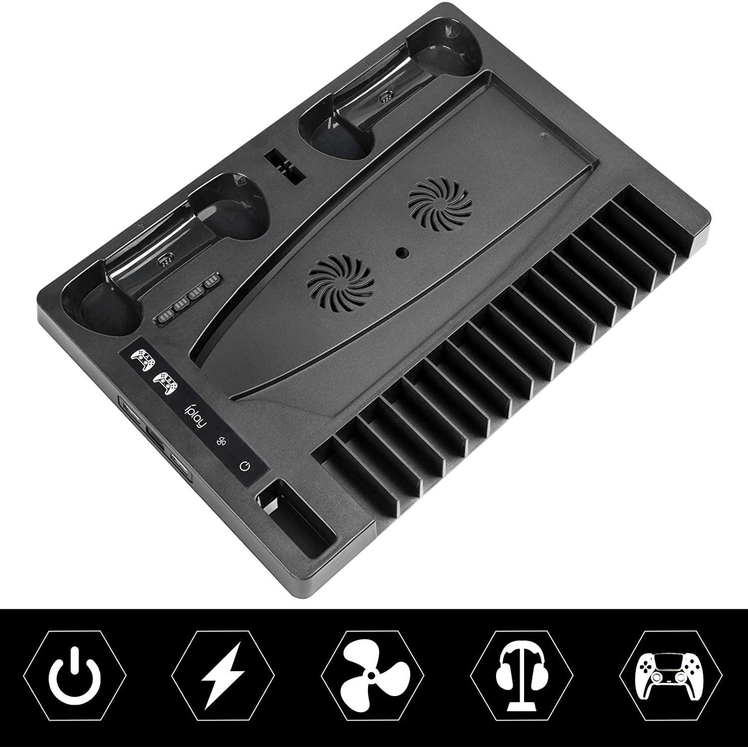 PS5 Stand Cooling Fan Station for Playstation 5/PS5 Digital Edition - JOY2ESpree