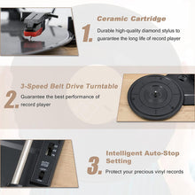 
                        
                          गैलरी व्यूवर में इमेज लोड करें, LP&amp;No.1 Retro Bluetooth Record Player with Stereo External Speakers - JOY2ESpree
                        
                      