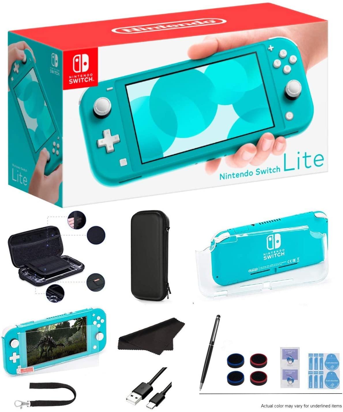 Newest Nintendo Switch Lite - Coral Game Console, 5.5” LCD Touch 1280x720 Screen, Built-in +Control Pad, WiFi, Bluetooth with GalliumPi 10-in-1 Bundle - JOY2ESpree