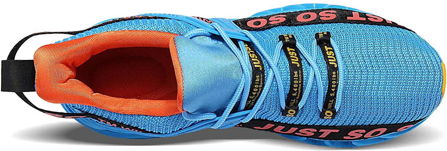 JSLEAP Mens Running Shoes Walking Non Slip Blade Type Sneakers