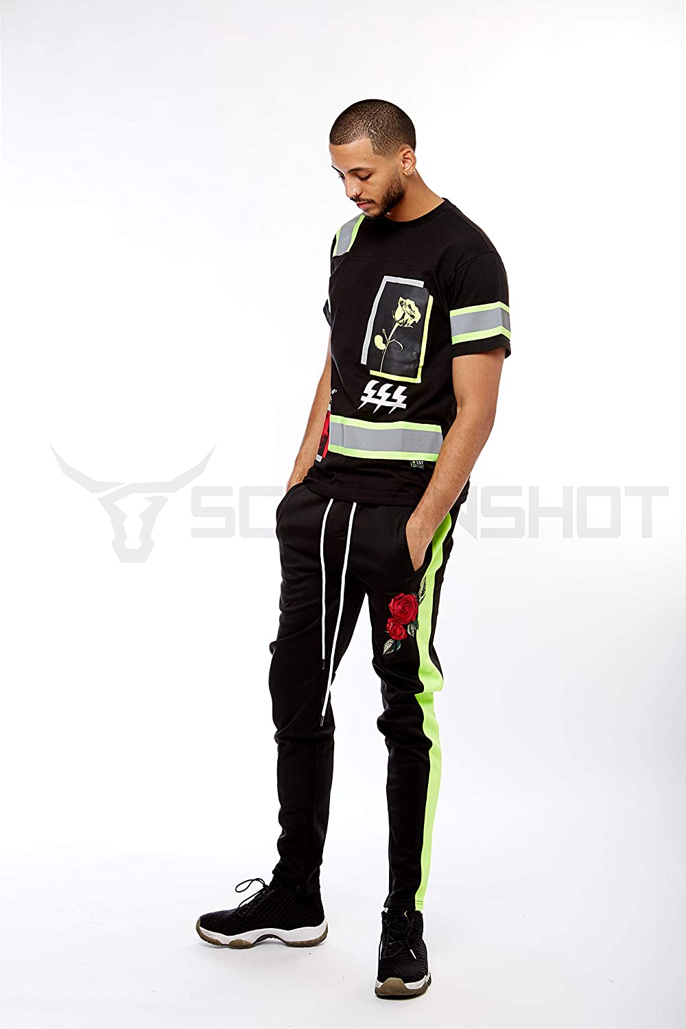 Screenshotbrand Mens Hip Hop Premium Slim Fit Track Pants