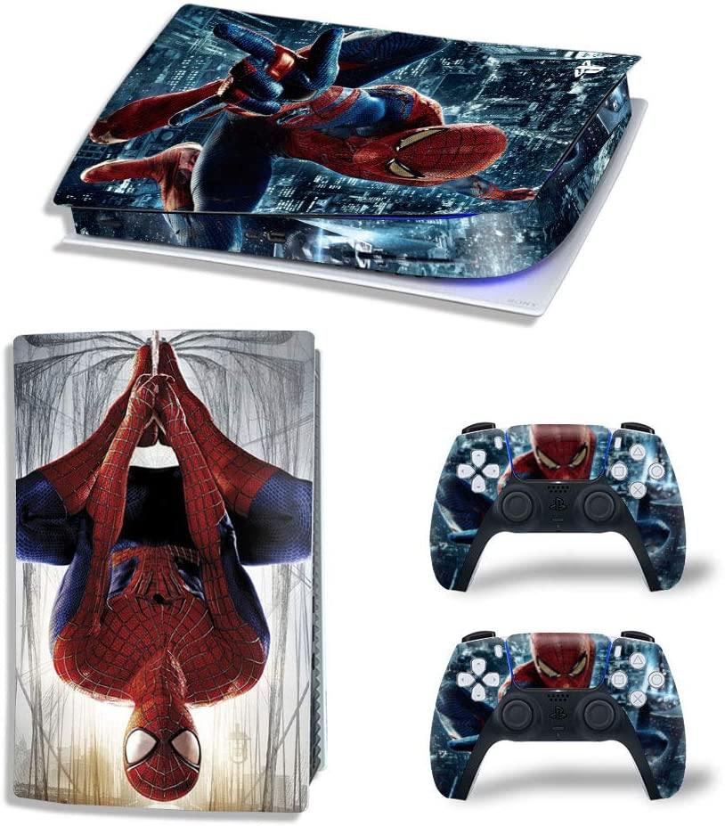 Mmoptop PS5 Skin for Playstation 5 Disc Version Console and Controller Vinyl Cover Skins Wrap - Black Pan-Ther - JOY2ESpree