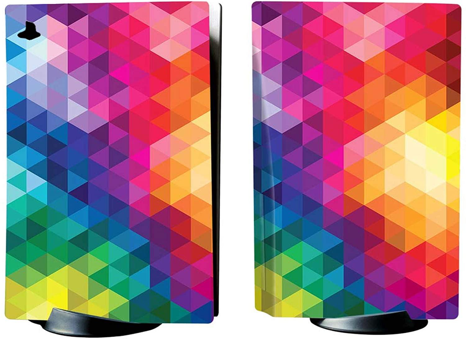 PlayVital Colorful Triangle Full Set Skin Decal for PS5 Console Disk Edition - JOY2ESpree