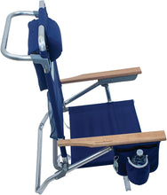 
                        
                          Load image into Gallery viewer, Tommy Bahama 5-Position Classic Lay Flat Folding Backpack Beach Chair
                        
                      