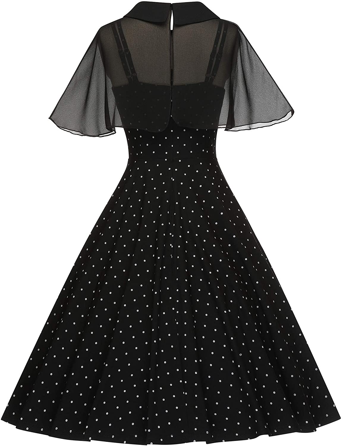 GownTown Women's 1950s Cloak Two-Piece Cocktail Dress