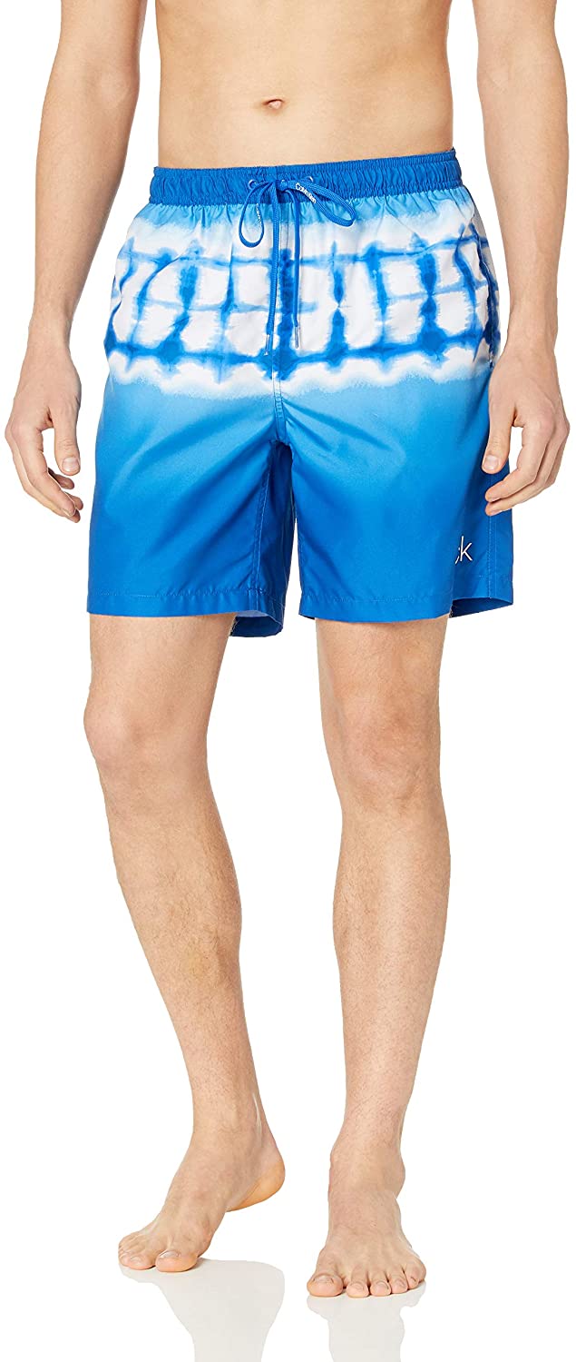 Calvin Klein Men's 7 Inch Elastic Waist Quick Dry Swim Trunk