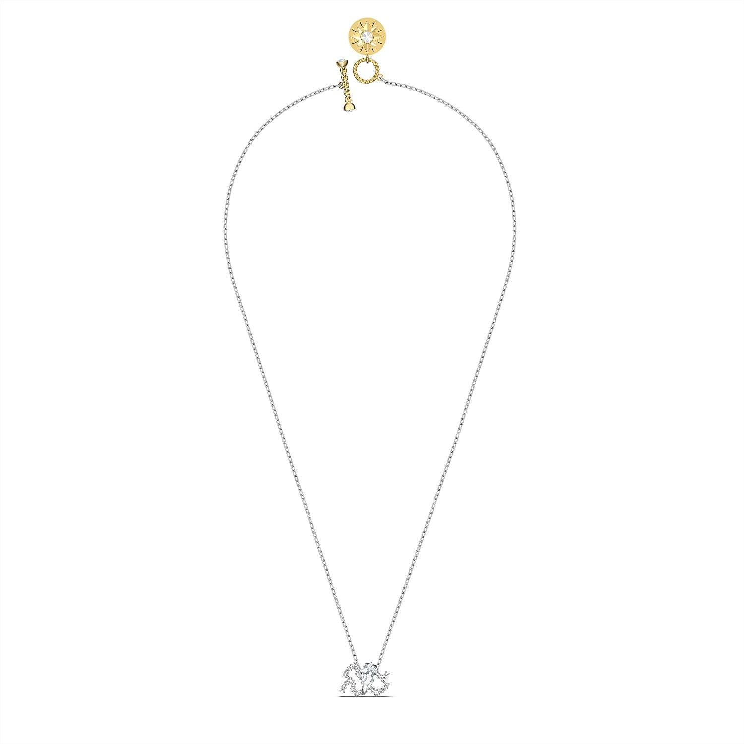 SWAROVSKI Women's All Zodiac Symbols Crystal Pendant, Mixed Metal Finish, Clear White Crystal Necklace Jewelry Collection - JOY2ESpree
