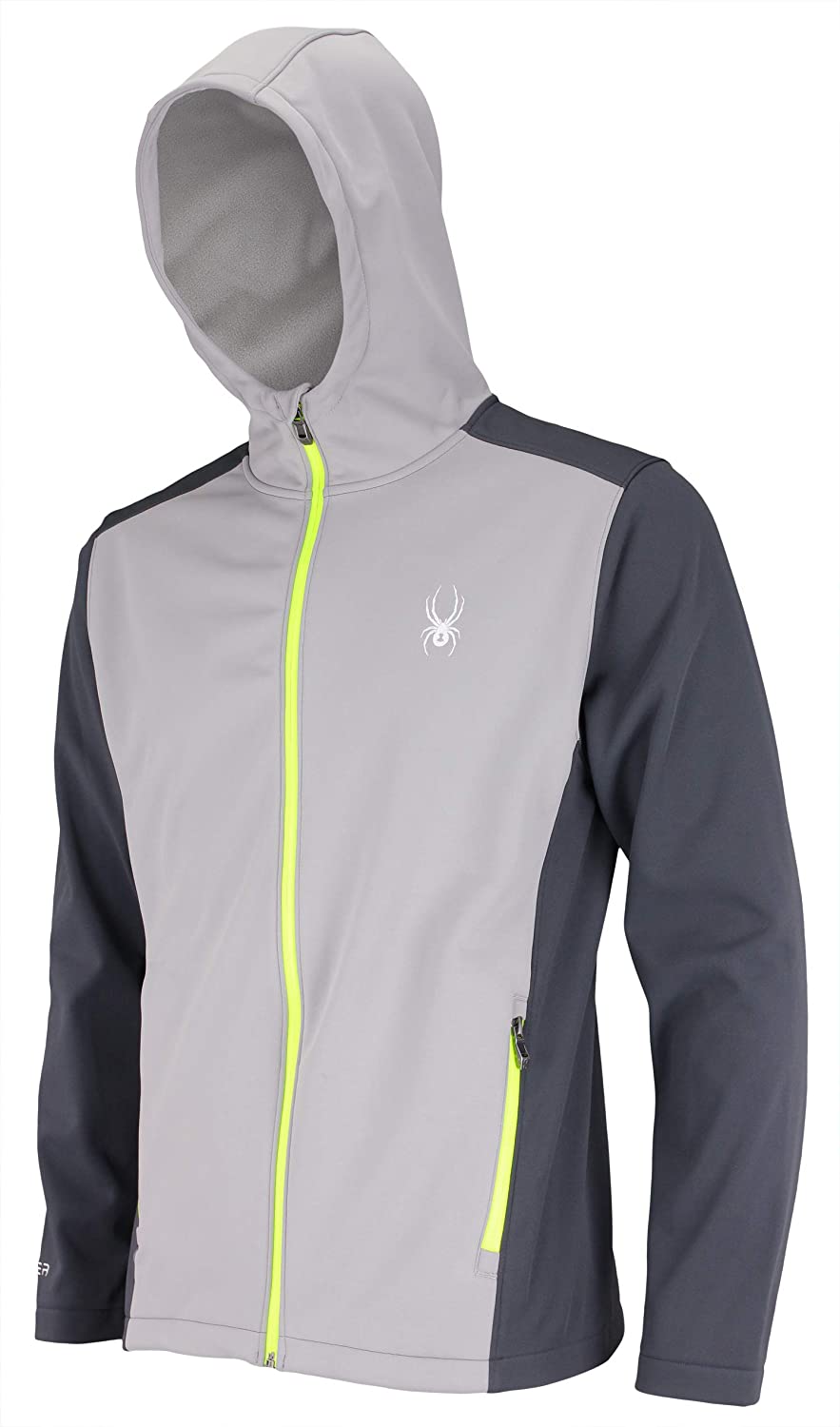 Spyder Mens Hydroweb Hooded Softshell Jacket, Color Variation