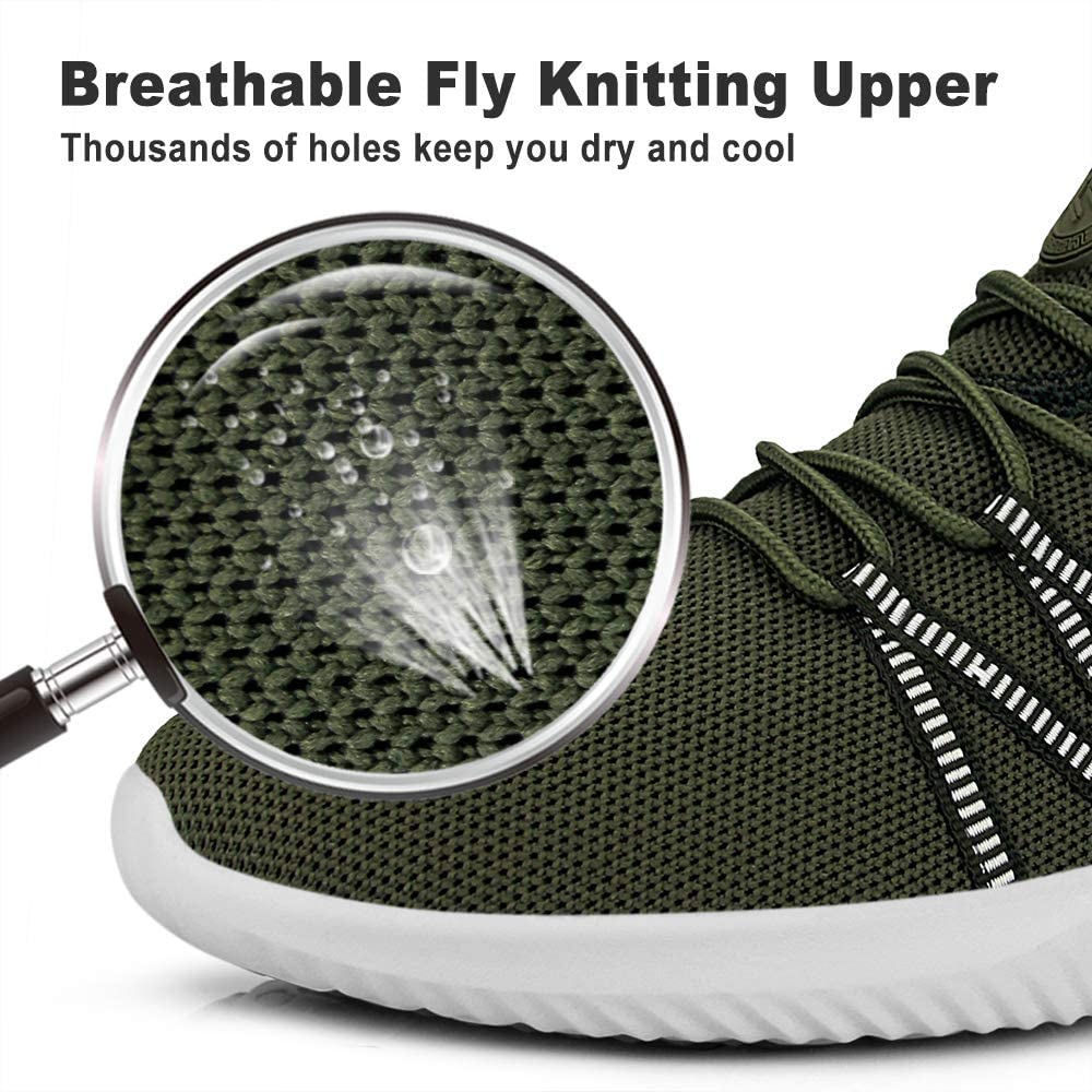 Feethit Mens Slip On Running Shoes Breathable Lightweight Comfortable Fashion Non Slip Sneakers for Men
