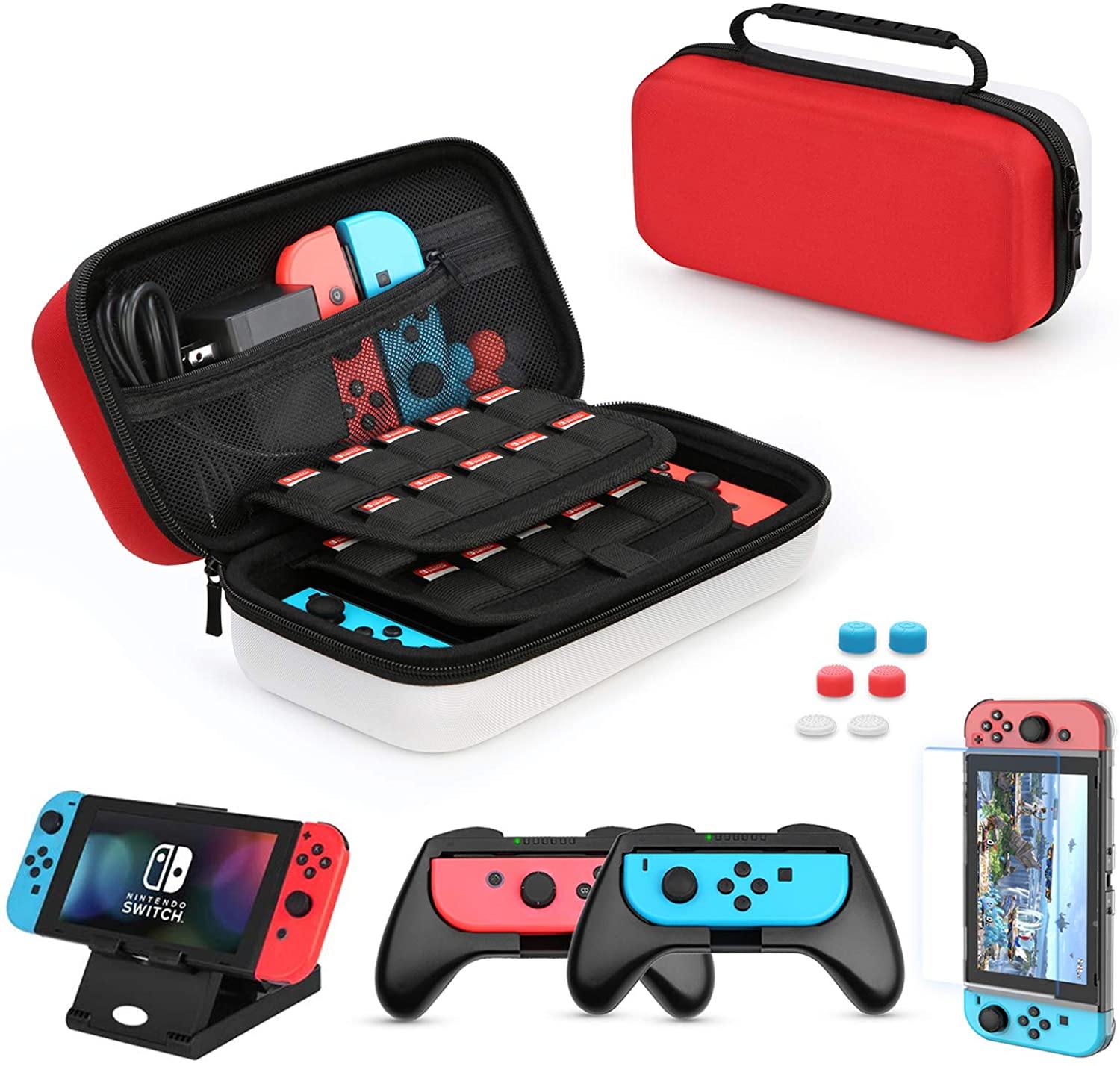 HEYSTOP Case Compatible with Nintendo Switch Carry Case Pouch Switch Cover Case 6 Joycon Grips - JOY2ESpree